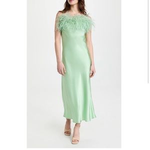 Sleeper Boheme dress with feathers